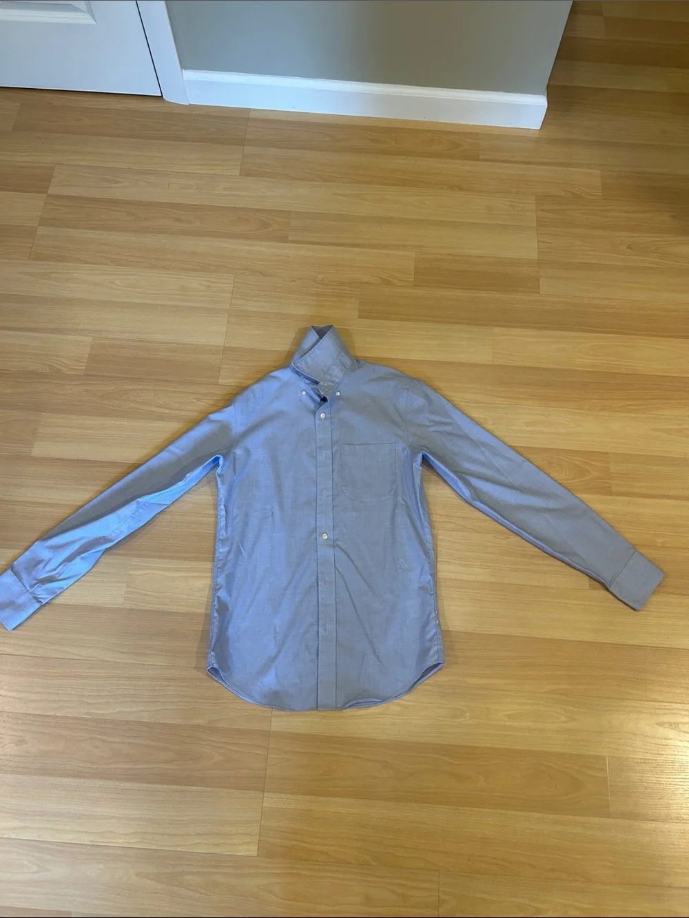 J. Crew Men's Blue Button-Down Dress Shirt